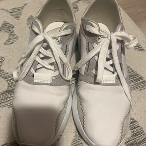 Women’s white abs grey sneakers . Size 11.